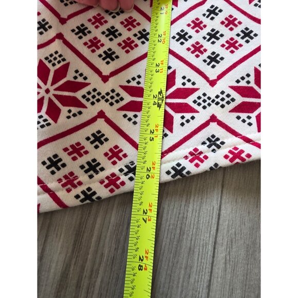 Laura Scott Womens Red & White Nordic Snowflake Print Long Sleeve Top XL - Picture 6 of 7